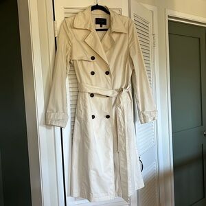 Banana Republic Womens Trench Coat Cream M